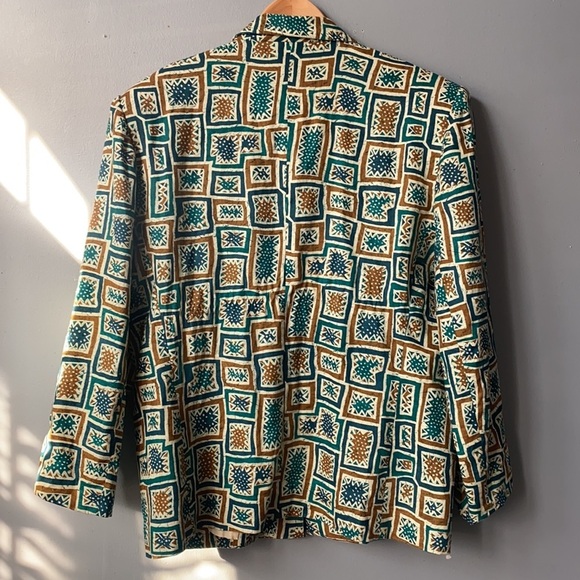 Abstract Print Blazer -  Dry Clean - Picture 5 of 5